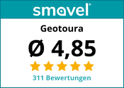 Geotoura Rating auf Smavel.com: 4.79 Punkte. 222 Bewertungen