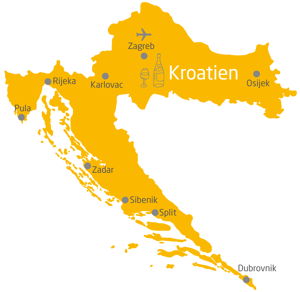 Landkarte Kroatien