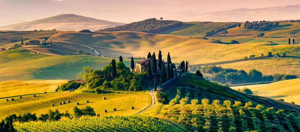 Val d´ Orcia - Rundreise Toskana mit dem Mietwagen Val d´ Orcia - Toskana-Rundreise mit dem Mietwagen